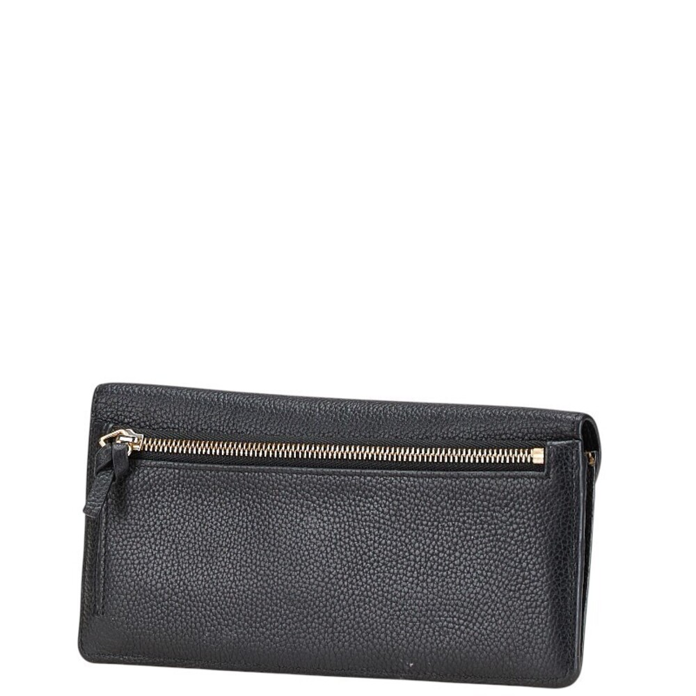 Chloe black flap wallet Georgia leather double long
